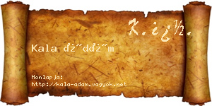 Kala Ádám névjegykártya